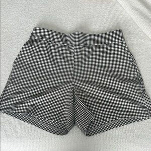 Rachel Zoe Black and White Gingham High Waist Shorts